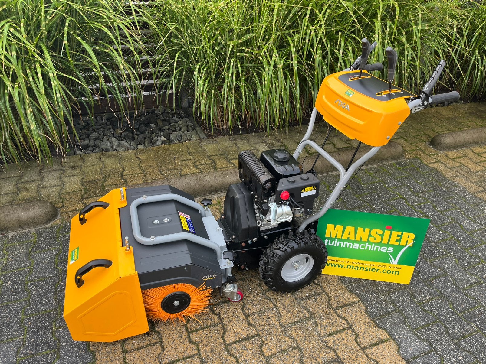 Veegmachine Stiga SWS600G met opvang. Gebruikt, Ophalen, Stiga, Info@mansier.com, Dedemsvaart