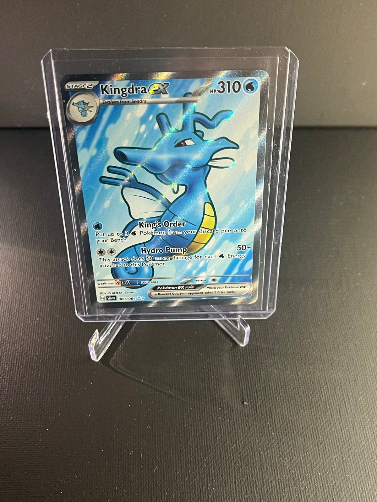 Kingdra ex Pokémon Kaart - Zo goed als nieuw, Ophalen of Verzenden, Zo goed als nieuw, Losse kaart, Foil