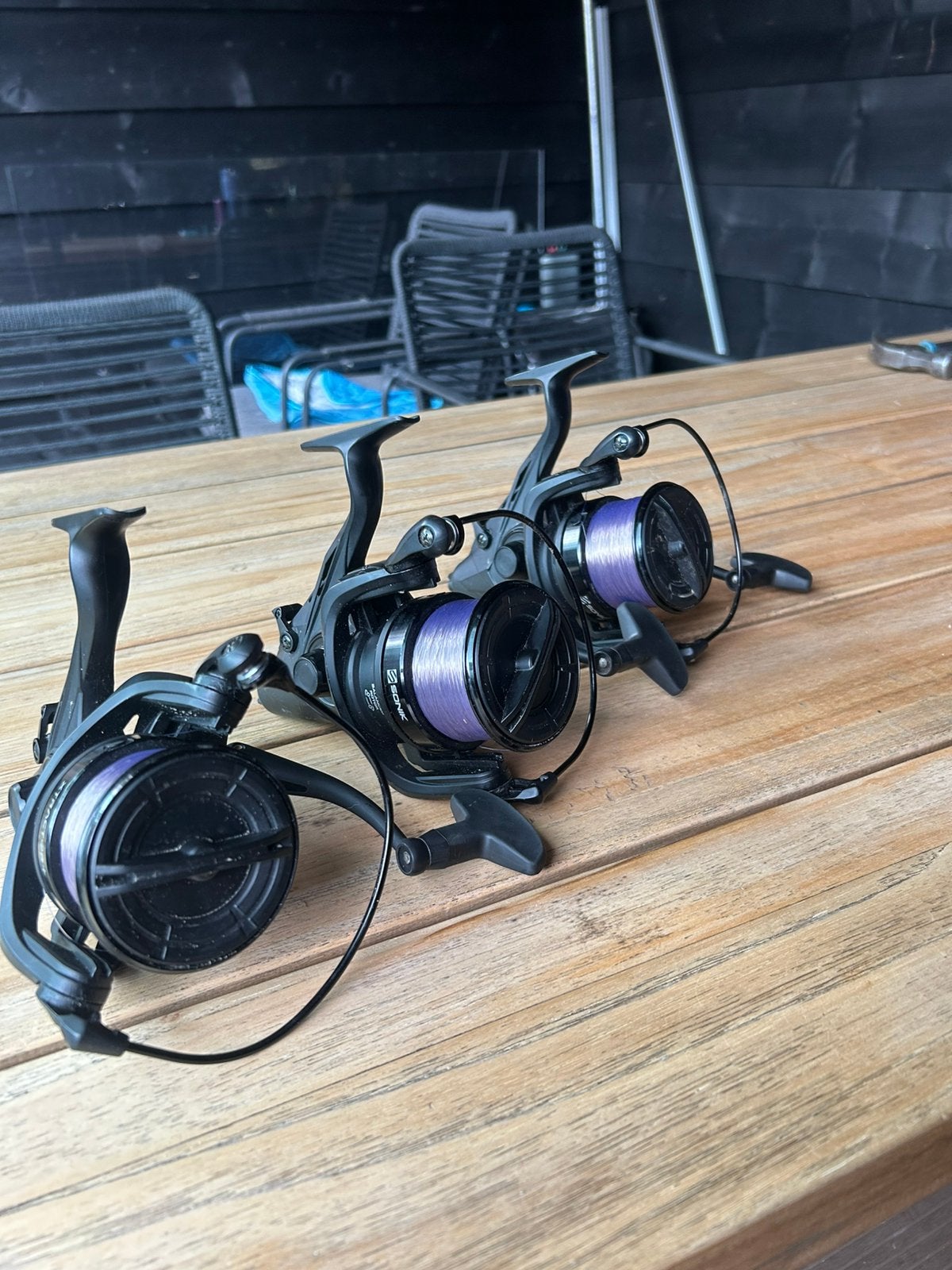 Sonik 6000 bait runner molens, Ophalen of Verzenden, Zo goed als nieuw, Molen