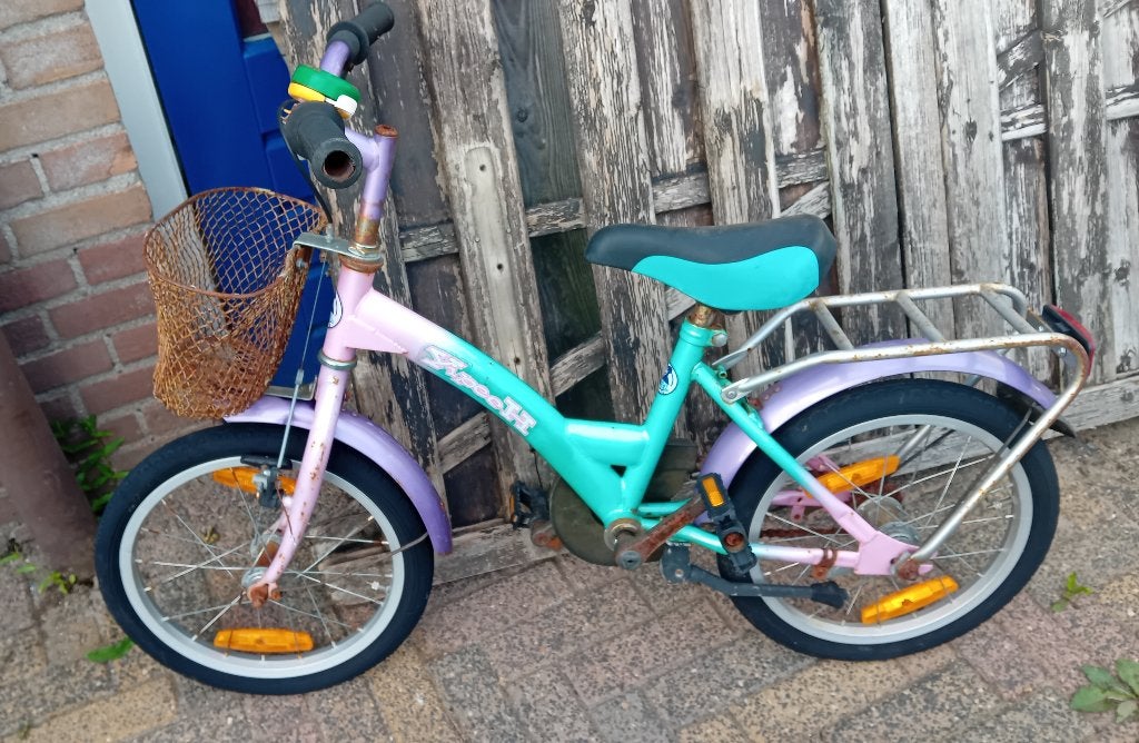Te koop kinderfiets, Terugtraprem, Gebruikt, Minder dan 16 inch, Ophalen