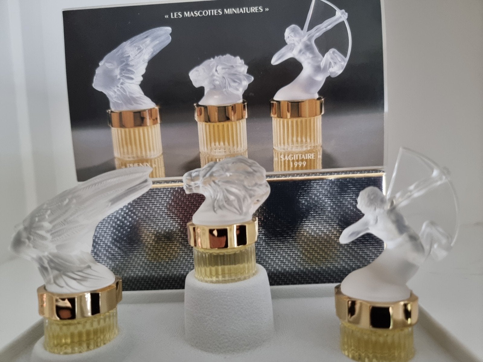 Les Mascottes Miniatures - Lalique Parfum Flessen Set, Ophalen of Verzenden, Zo goed als nieuw