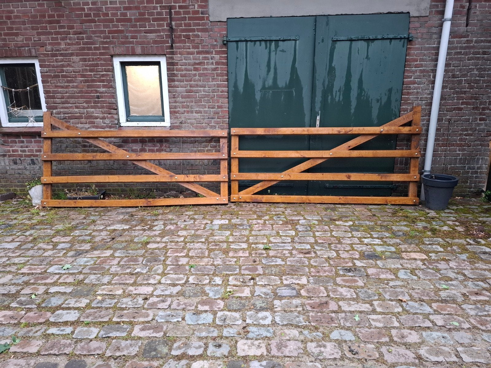 eiken houten poort 4.80 meter, Tuin en Terras, Ophalen of Verzenden, Hout, Tuinhek
