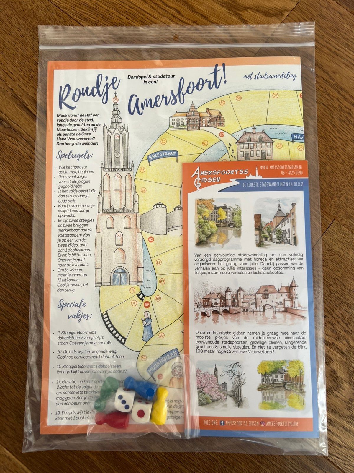 Rondje Amersfoort Bordspel & Stadswandeling- NIEUW, Hobby en Vrije tijd, Gezelschapsspellen | Bordspellen, Ophalen of Verzenden