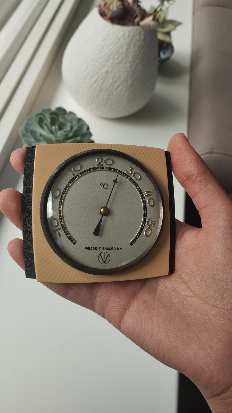 Vintage Wilton-Fijenoord Thermometer - Binnen/Buiten, Kunststof, Ophalen of Verzenden, Zo goed als nieuw, Overige merken