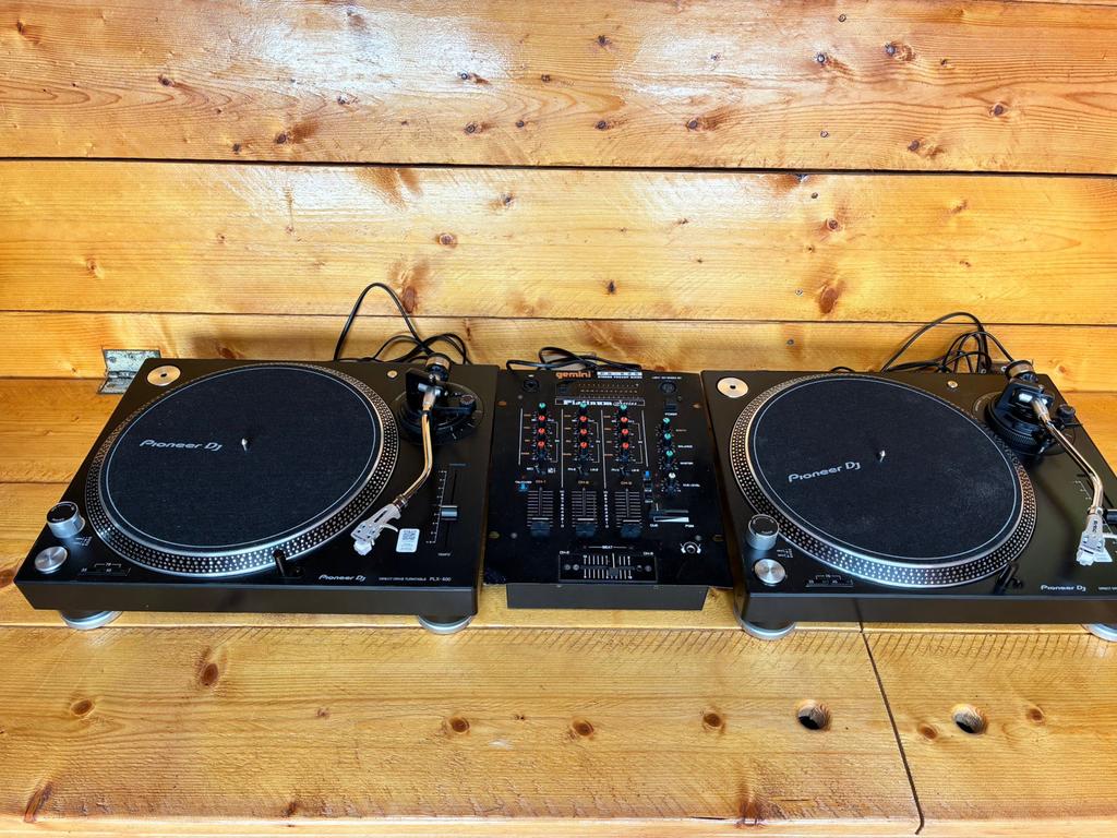 Pioneer DJ-set PLX-500 draaitafels + Gemini mixer, Ophalen, Zo goed als nieuw, Dj-set, Pioneer