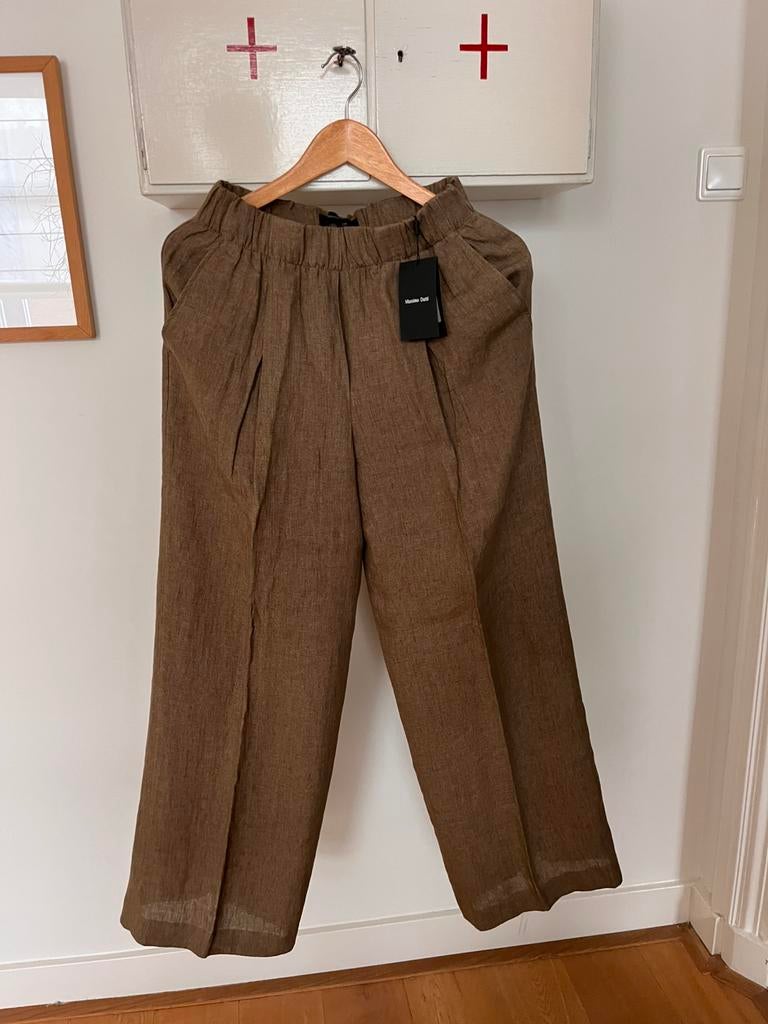 Linnen pantalon Massimo Dutti mast 38, Maat 38/40 (M), Beige, Nieuw, Ophalen of Verzenden