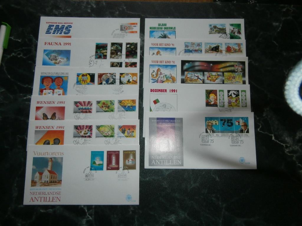 nederlandse antillen jaargang  1991, Verzenden, Gestempeld