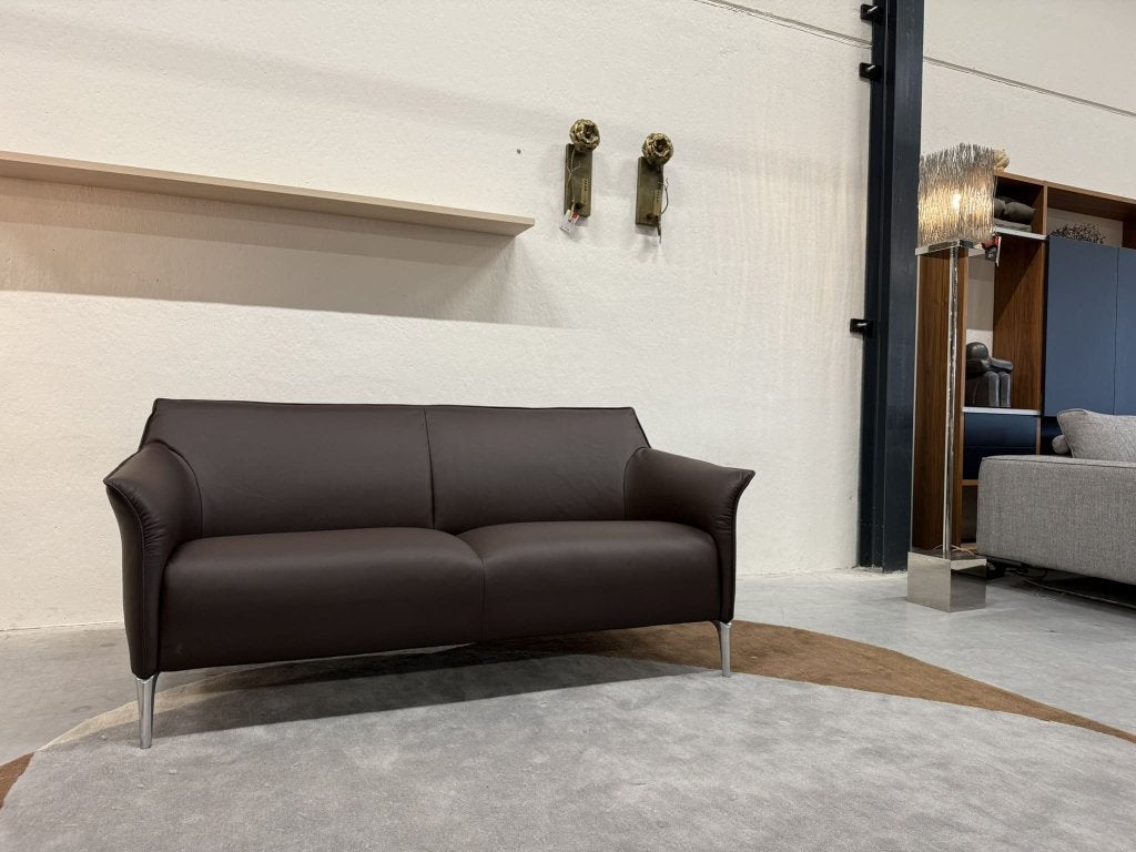Nieuw Leolux Mayon Bank 2,5 zits bruin leer Design l173, Leolux, Info@leolux.nl, 150 tot 200 cm, Ophalen of Verzenden