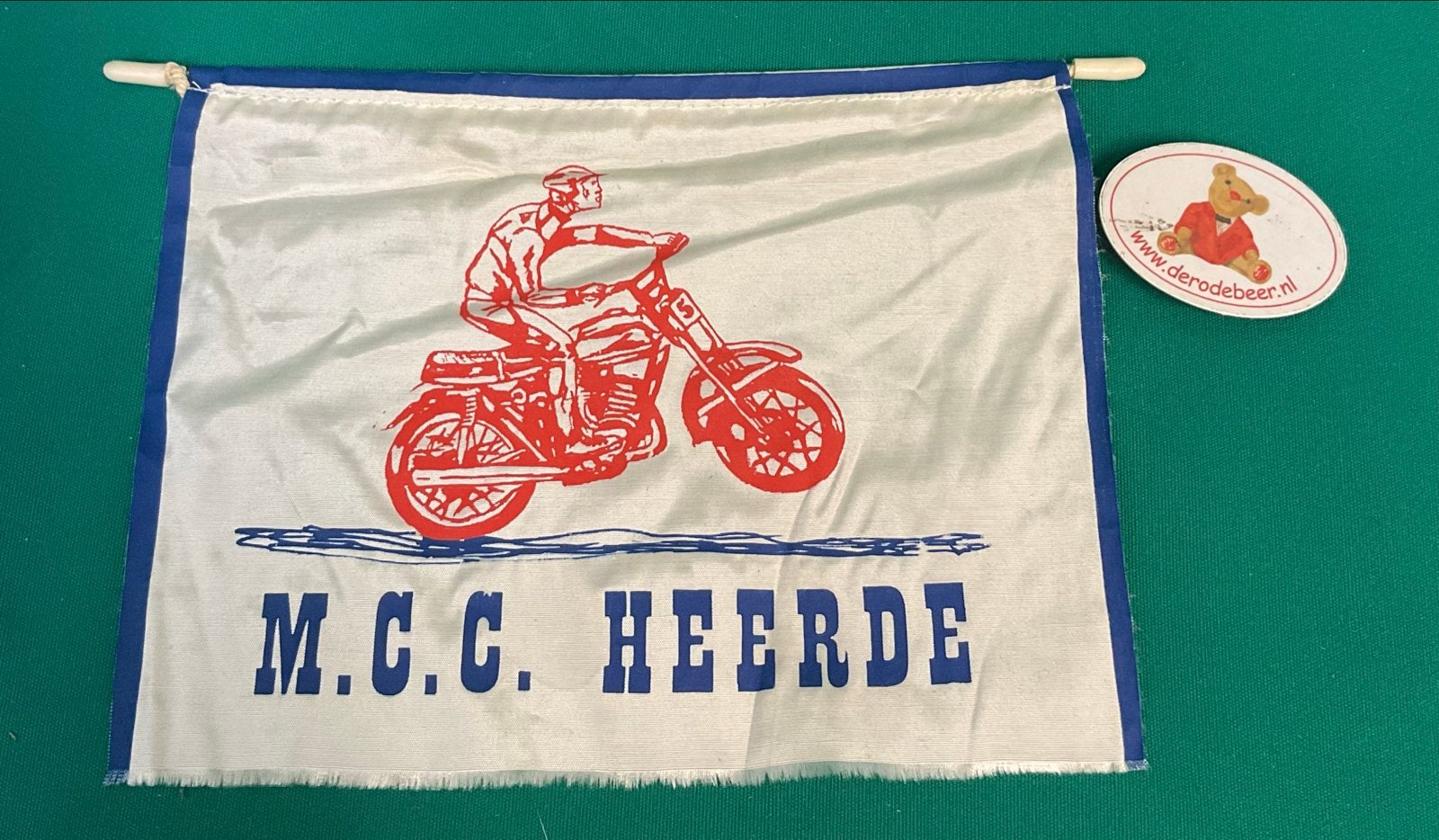 Vintage MCC Heerde Motorclub vaantje, Diversen, Gebruikt, Onbekend, Ophalen of Verzenden, Onbekend