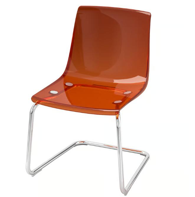 Gezocht: 2 IKEA Tobias Eetkamerstoelen, bruinrood/verchroomd, Huis en Inrichting, Stoelen, Ophalen, Zo goed als nieuw, Bruin, Twee