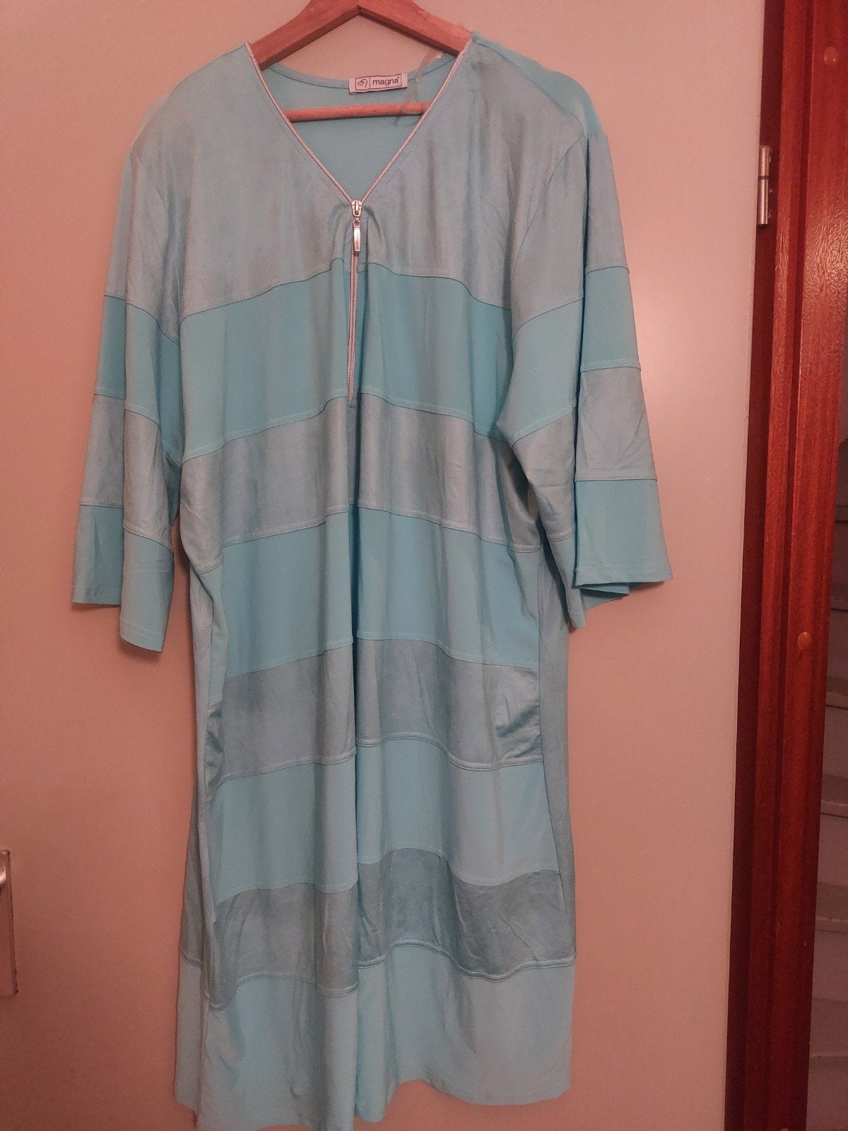 Magna jurk maat 50/52, turquoise met rits, Kleding | Dames, Magna, Ophalen of Verzenden, Blauw, Jurk