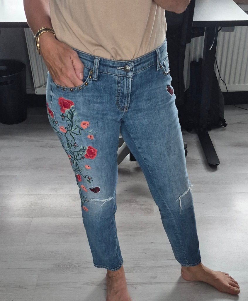 Prachtige spijkerbroek van Cambio, maat 40, Cambio, Blauw, Ophalen of Verzenden, Zo goed als nieuw