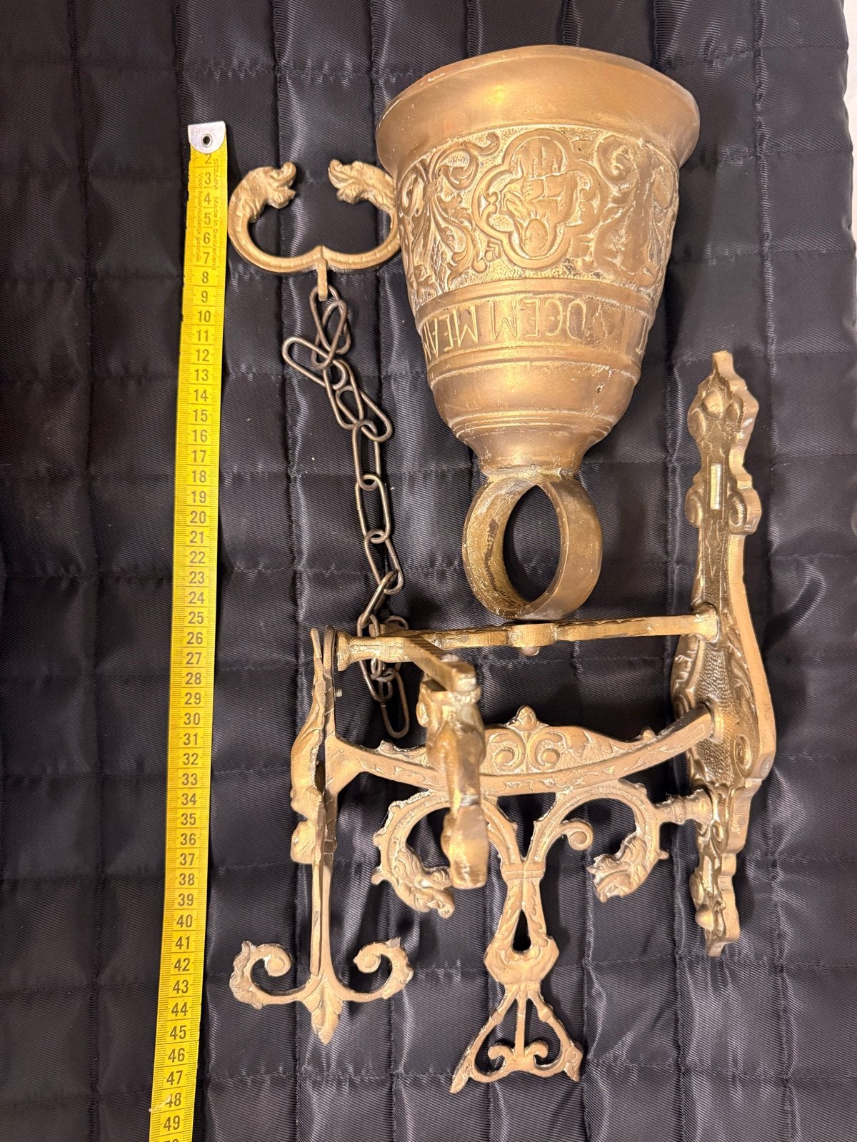 Vintage Messing Wandbel / Kloosterbel met Engel, Antiek en Kunst, Ophalen