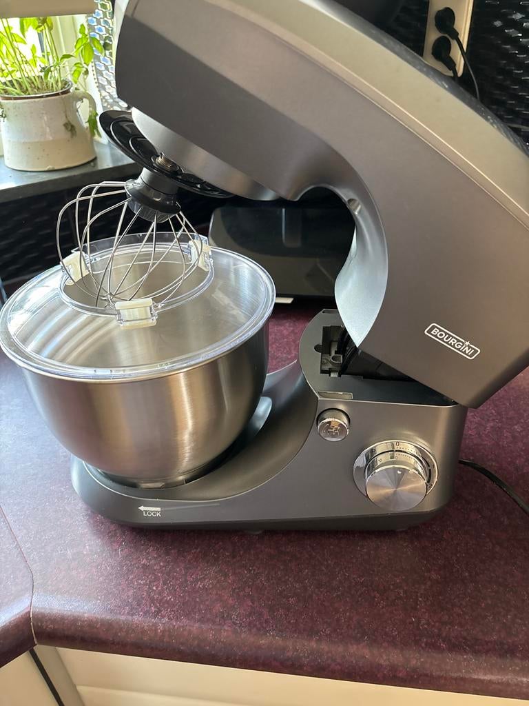 Bourgini keukenmachine, Witgoed en Apparatuur, Keukenmixers, 4 liter of meer, Ophalen, Zo goed als nieuw, 3 snelheden of meer