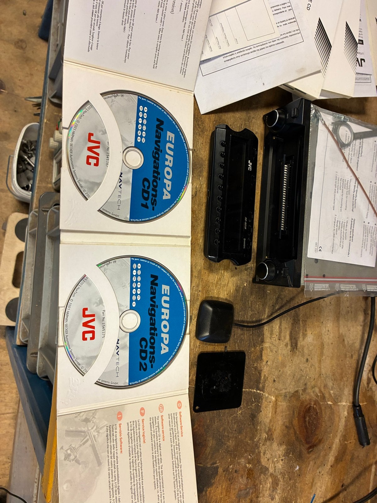JVC Vintage Autoradio met Navigatie en Accessoires, Ophalen of Verzenden, Gebruikt