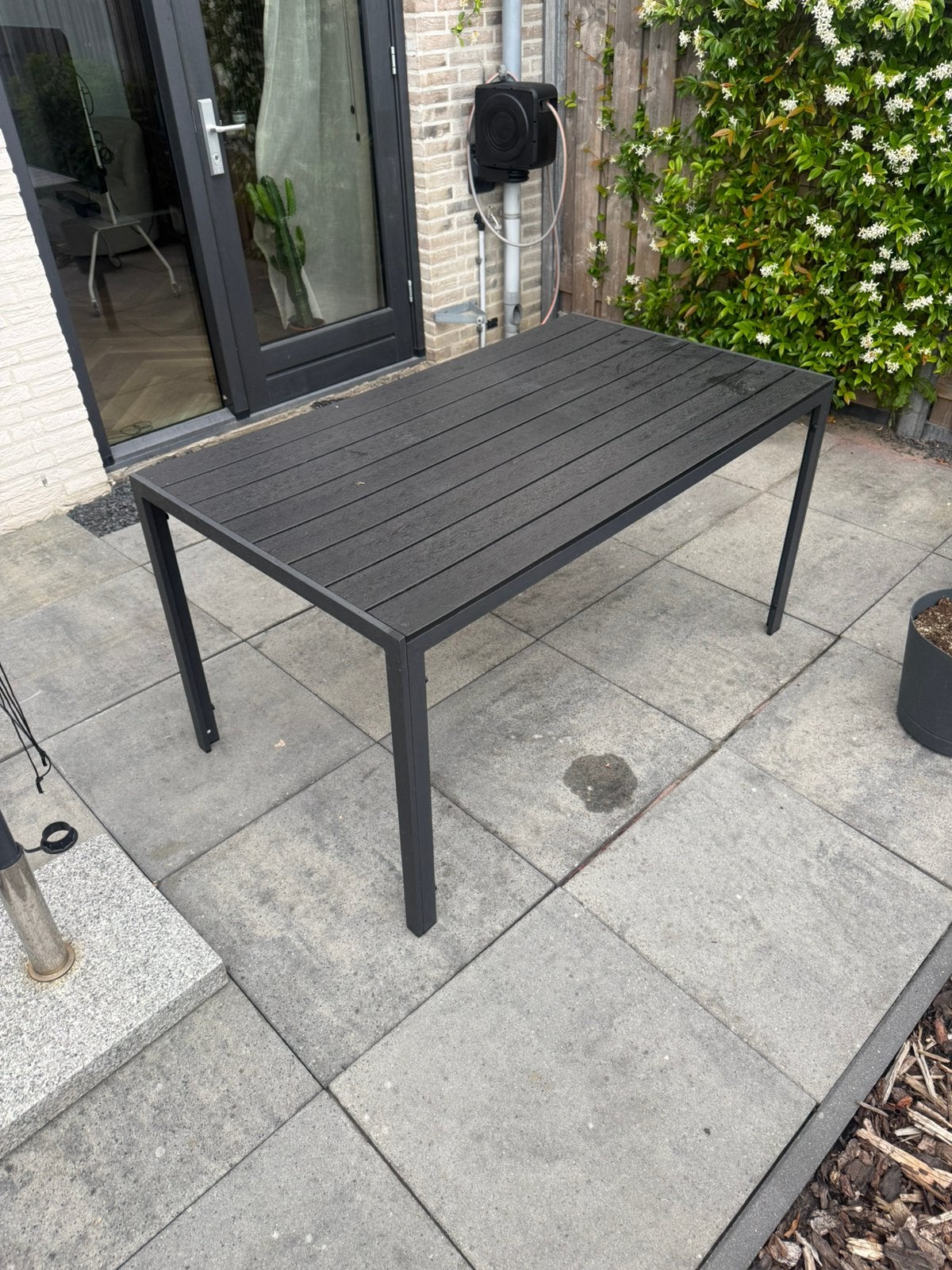 Tuintafel -, Tuin en Terras, Tuintafels, Ophalen, Gebruikt, Rechthoekig, Overige materialen