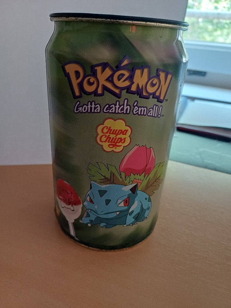 Pokémon Chupa Chups Blik- Poison type 2000- Vintage, Verzenden, Zo goed als nieuw, Overige typen