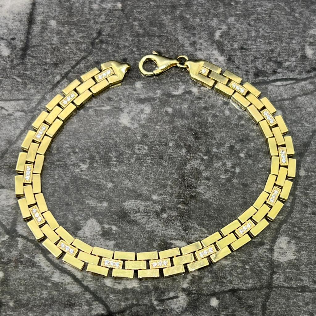 14k gouden armband prachtig schakel dames, Ophalen of Verzenden, Zo goed als nieuw, Goud