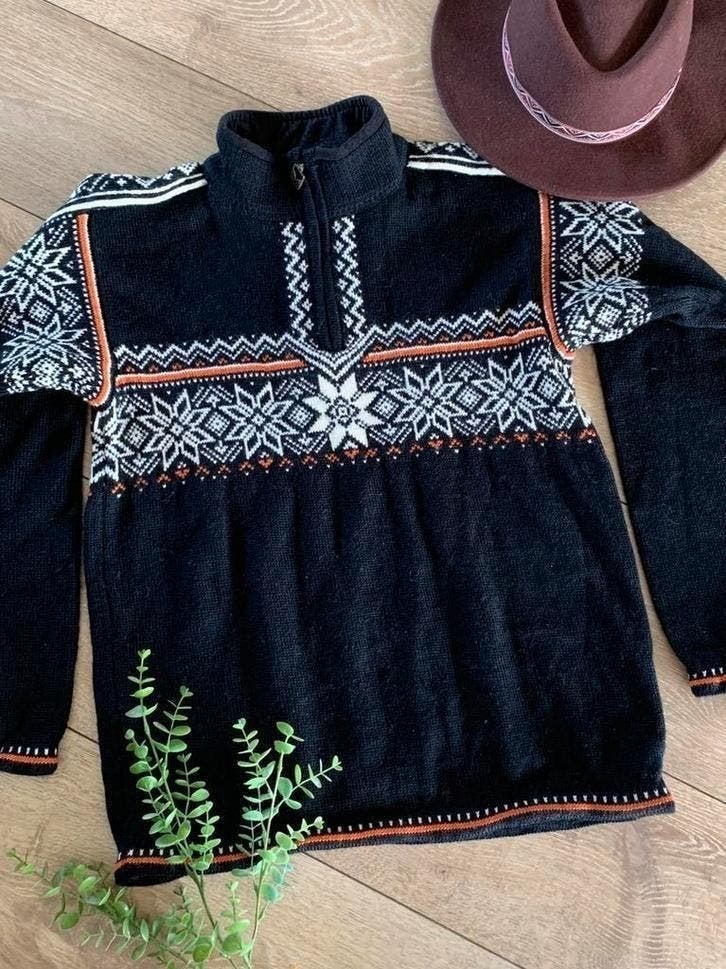 Dale of norway wollen trui S M wool jumper, -, Zwart, -, Ophalen of Verzenden