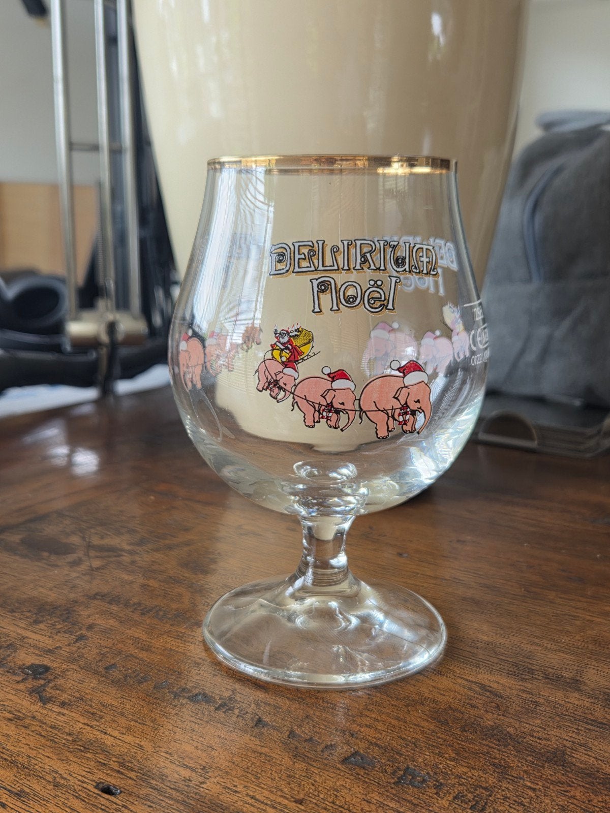 Delirium Noël bierglas bier glas nieuw roze olifant, Ophalen of Verzenden, Nieuw, Glas of Glazen, Overige merken