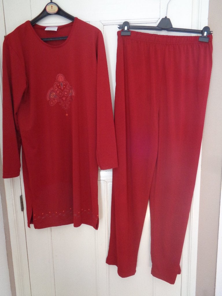 HUNKEMÖLLER pyama:broek(XL)+hemd(L), Hunkemöller, Ophalen of Verzenden, Zo goed als nieuw, Maat 46/48 (XL) of groter