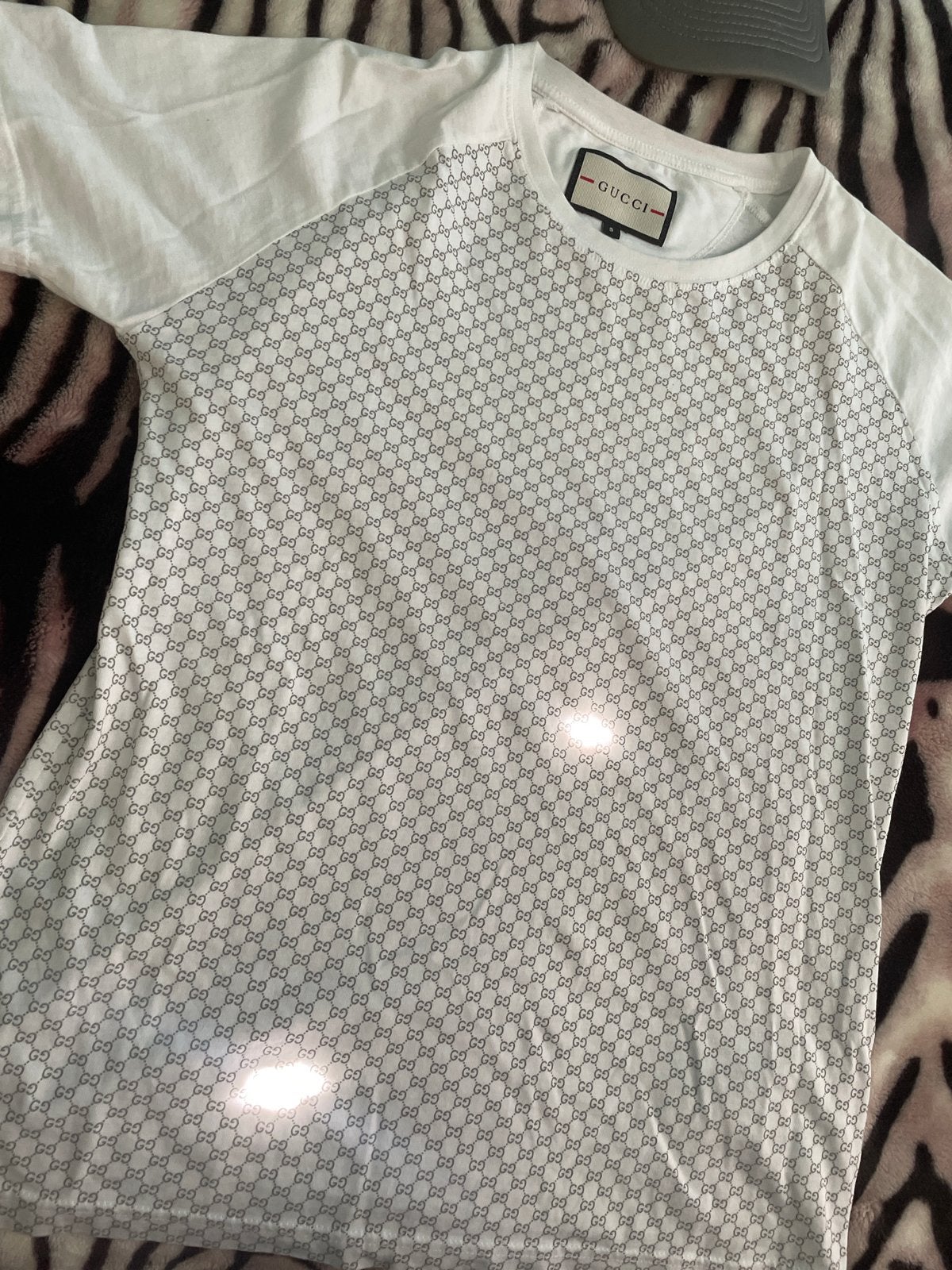 Gucci T-shirt met monogramprint - Maat S, Kleding | Heren, T-shirts, Ophalen of Verzenden, Zo goed als nieuw, Maat 46 (S) of kleiner