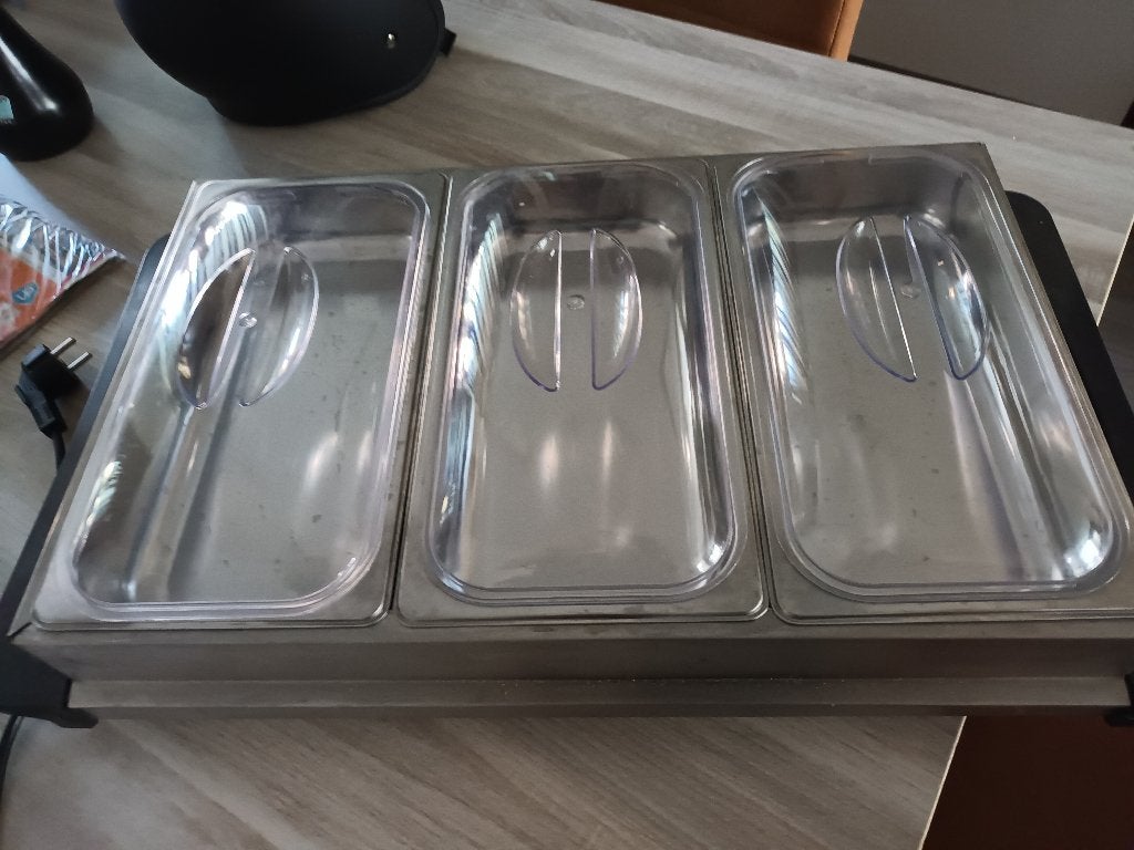 warmhoud plateau, Met deksel, Ophalen, Zo goed als nieuw, Rvs