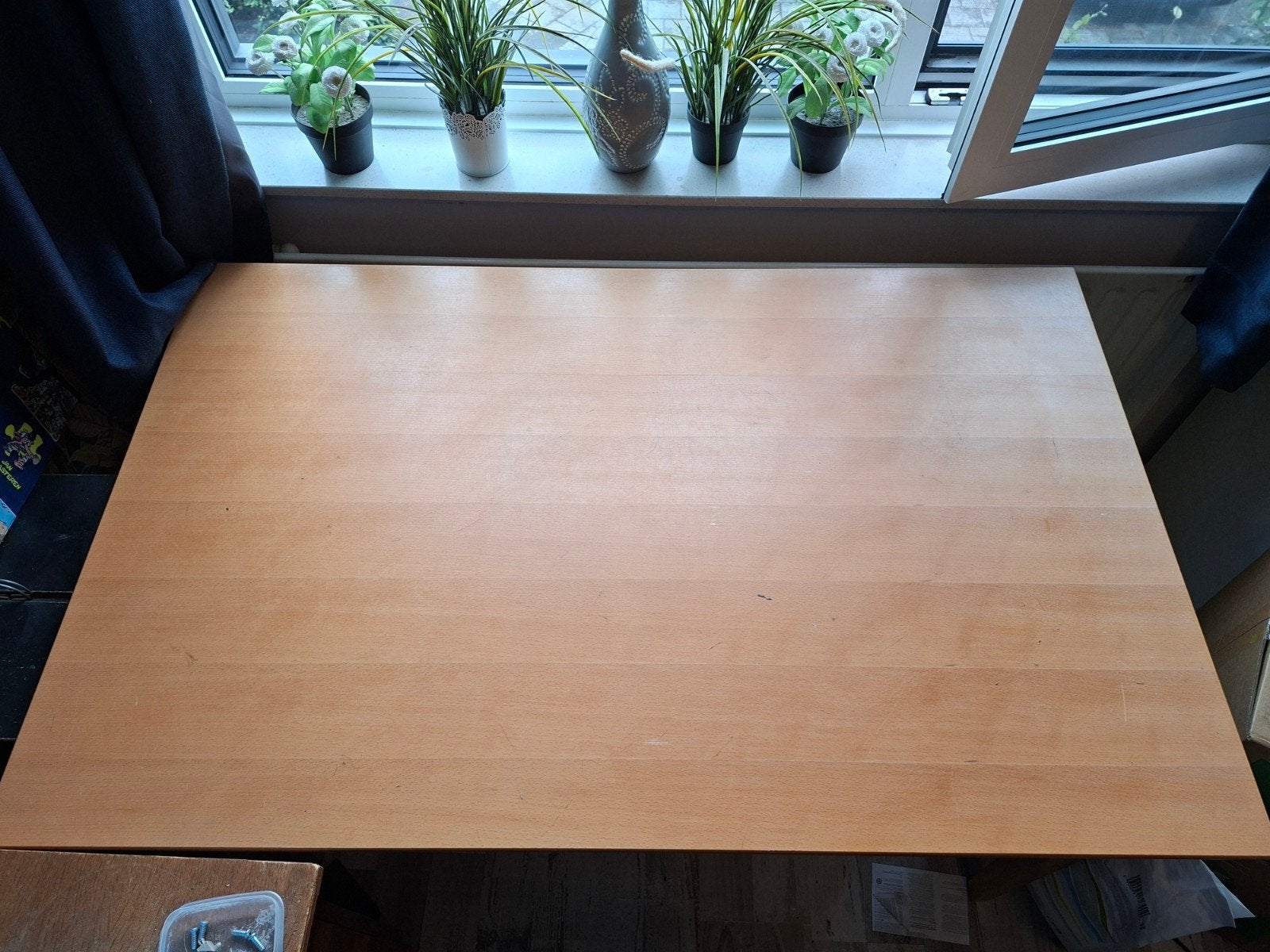 Gratis: houten tafel - 135x85x75 cm, Ophalen, Gebruikt, 100 tot 150 cm, 50 tot 100 cm