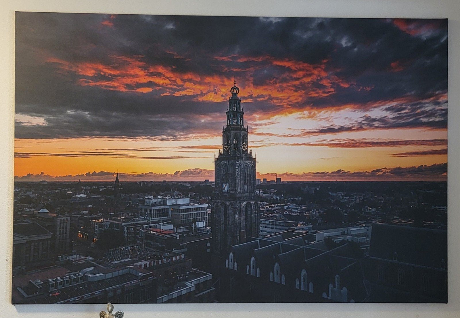 Foto op canvas Martinitoren Groningen, Ophalen