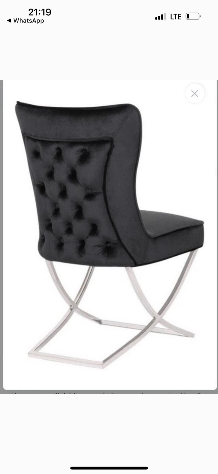 6 zwarte nette velvet stoelen, Huis en Inrichting, Stoelen, Ophalen, Zo goed als nieuw, Zwart