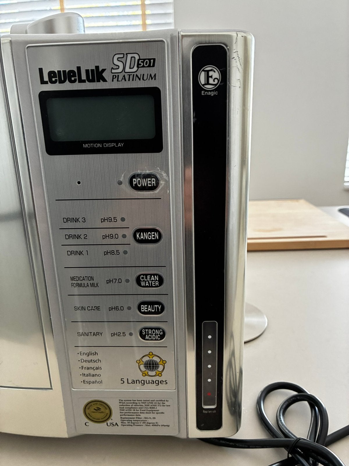 Leveluk sd501 platinum kangen water machine, Ophalen, Gebruikt