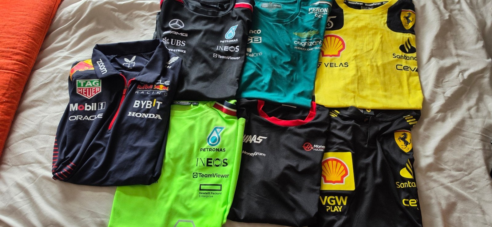 7 orginele f1 shirts maat m ferrari redbull haas mercedes, Kleding | Heren, Ophalen of Verzenden, Zo goed als nieuw, Maat 48/50 (M)