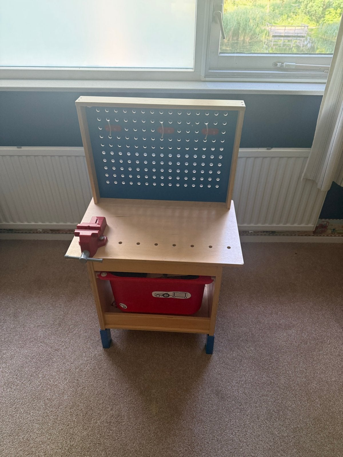 Houten speelgoed werkbank voor kinderen, Kinderen en Baby's, Speelgoed | Overig, Ophalen of Verzenden, Gebruikt, Jongen of Meisje