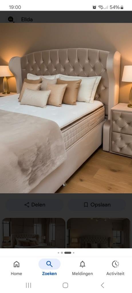 Antraciet grijs hoofdbord met onderstel (excl. matras), Huis en Inrichting, Ophalen, Gebruikt, Tweepersoons, 180 cm