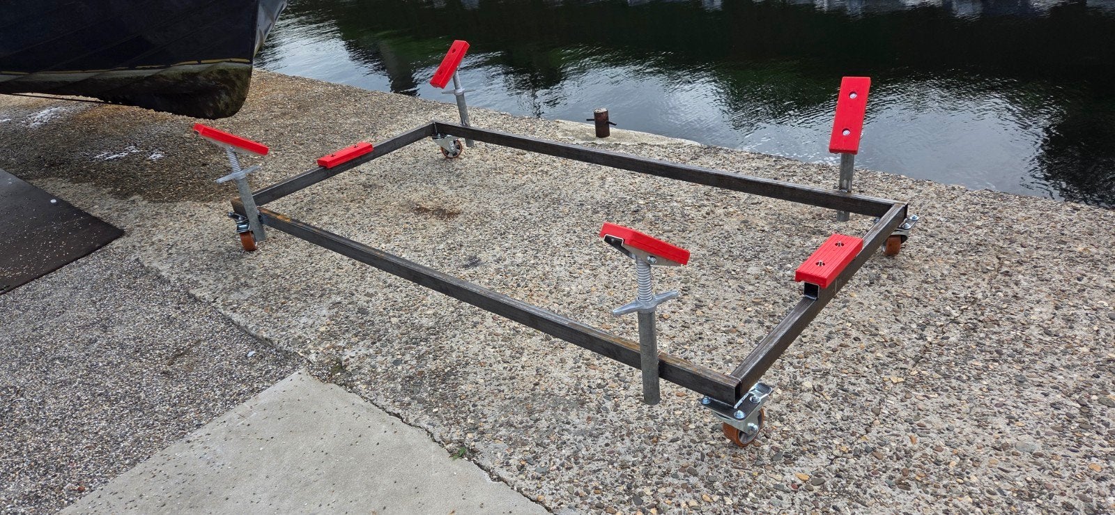Boot kar 125x275cm met verstelbare steunen van staal, Ophalen, Nieuw, Overige typen, Zeilboot of Motorboot