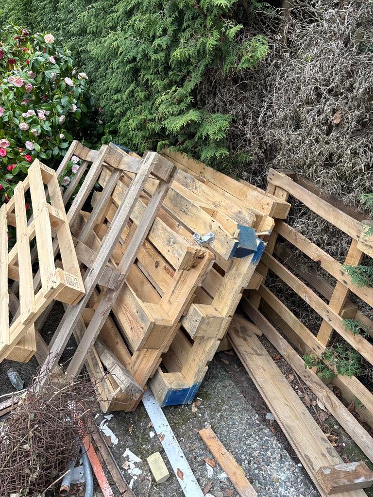 8 pallets groot & klein, Doe-het-zelf en Verbouw, Hout en Planken, Gebruikt, Ophalen of Verzenden, Pallet, Minder dan 200 cm
