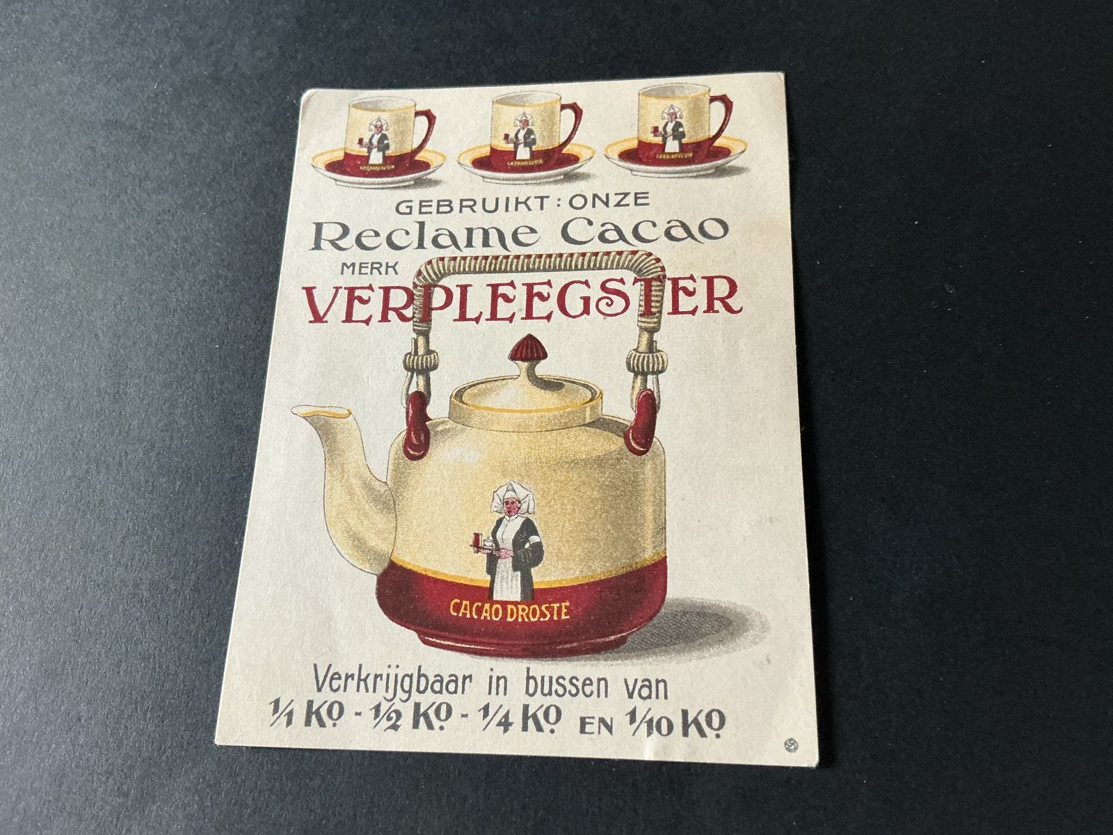 Oude reclamebon  Droste Cacao Verpleegster, Verzenden, Voor 1920, Overige typen