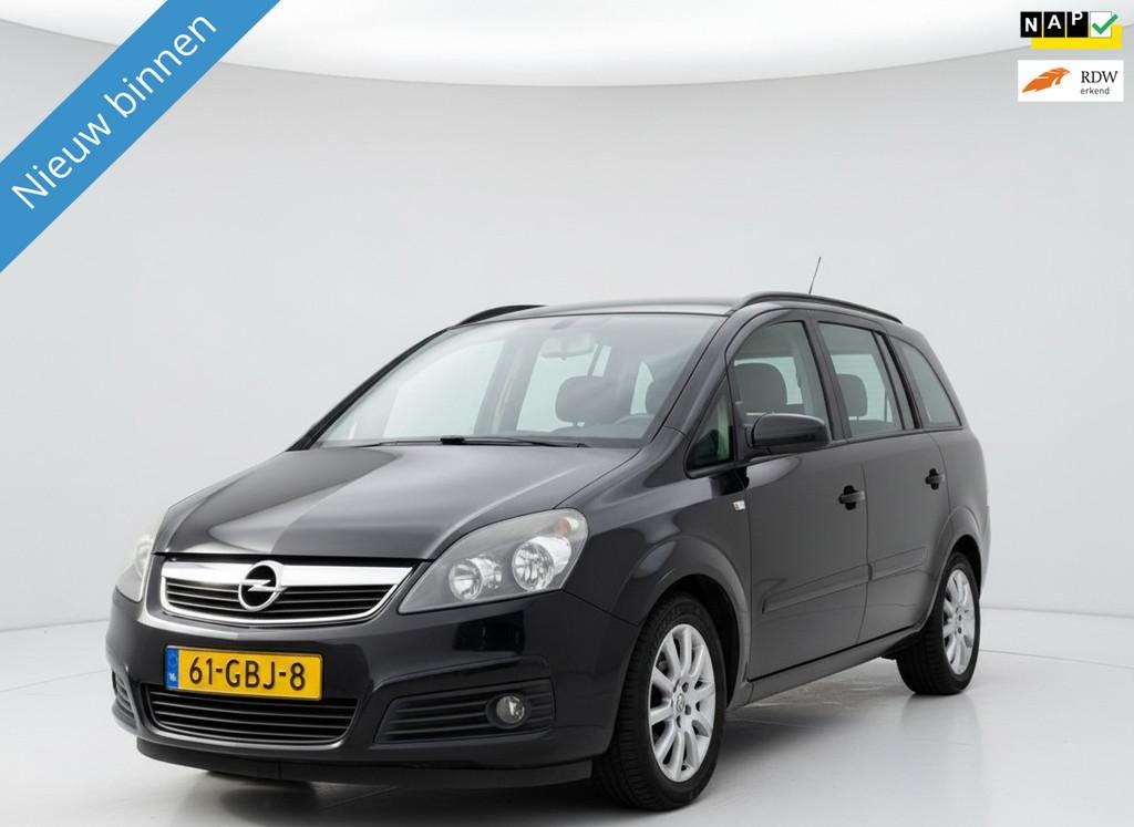 Opel Zafira 1.8 140PK Temptation Airco| 7 persoons, Stof, Gebruikt, Zwart, 4 cilinders