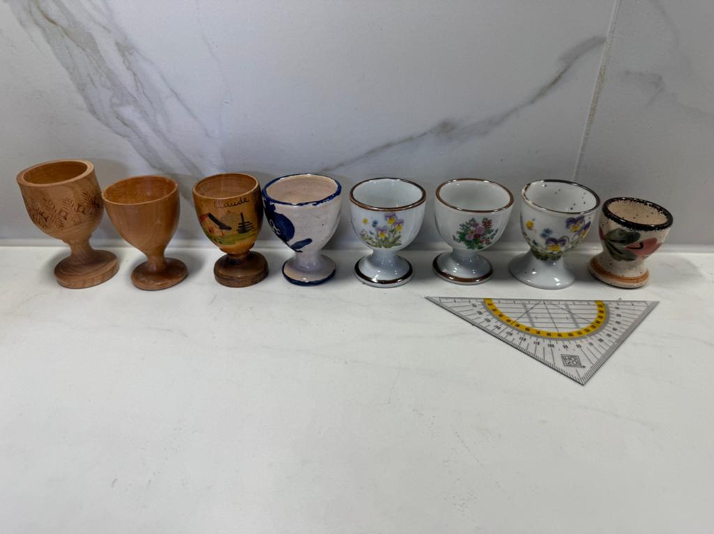 Lot eierdopjes, Ophalen of Verzenden