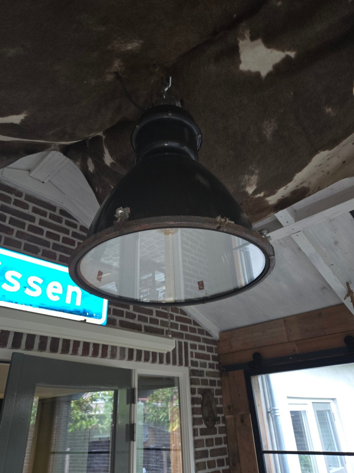 Industriële hanglamp - Vintage fabriekslamp, Ophalen