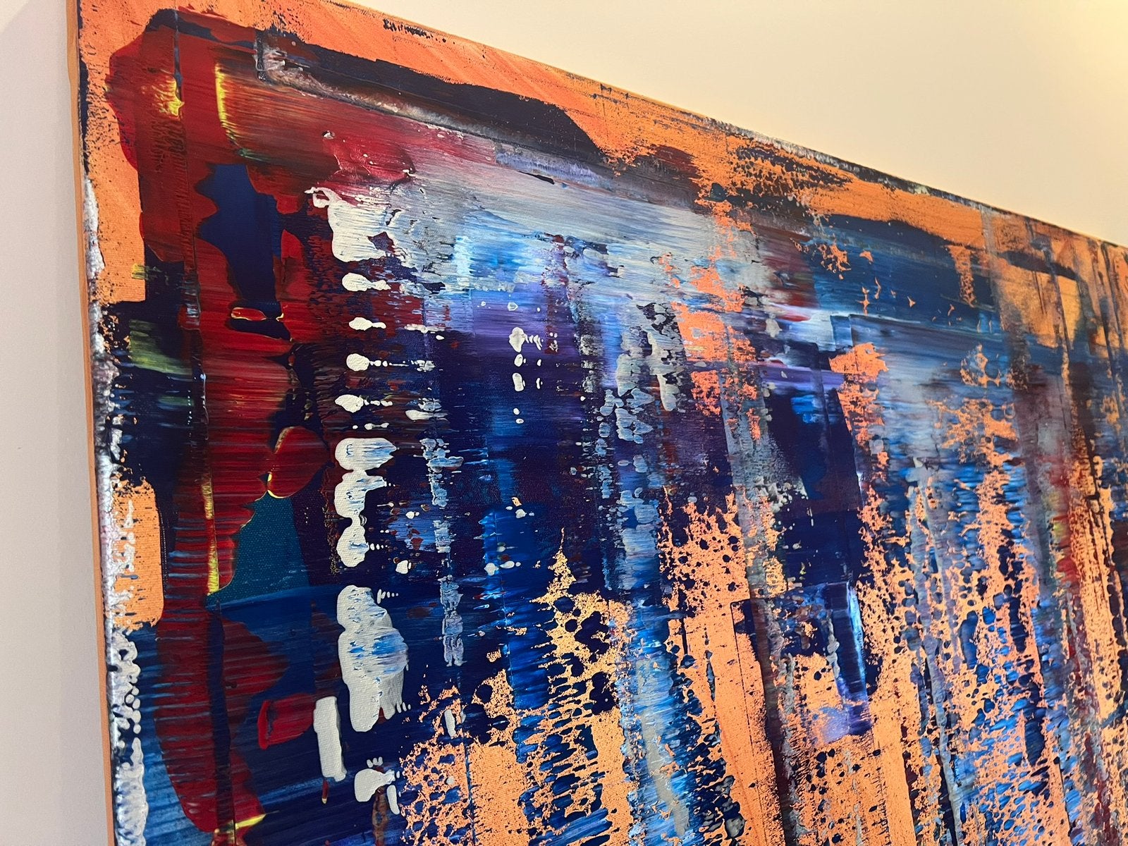 Groot abstract schilderij, Ophalen