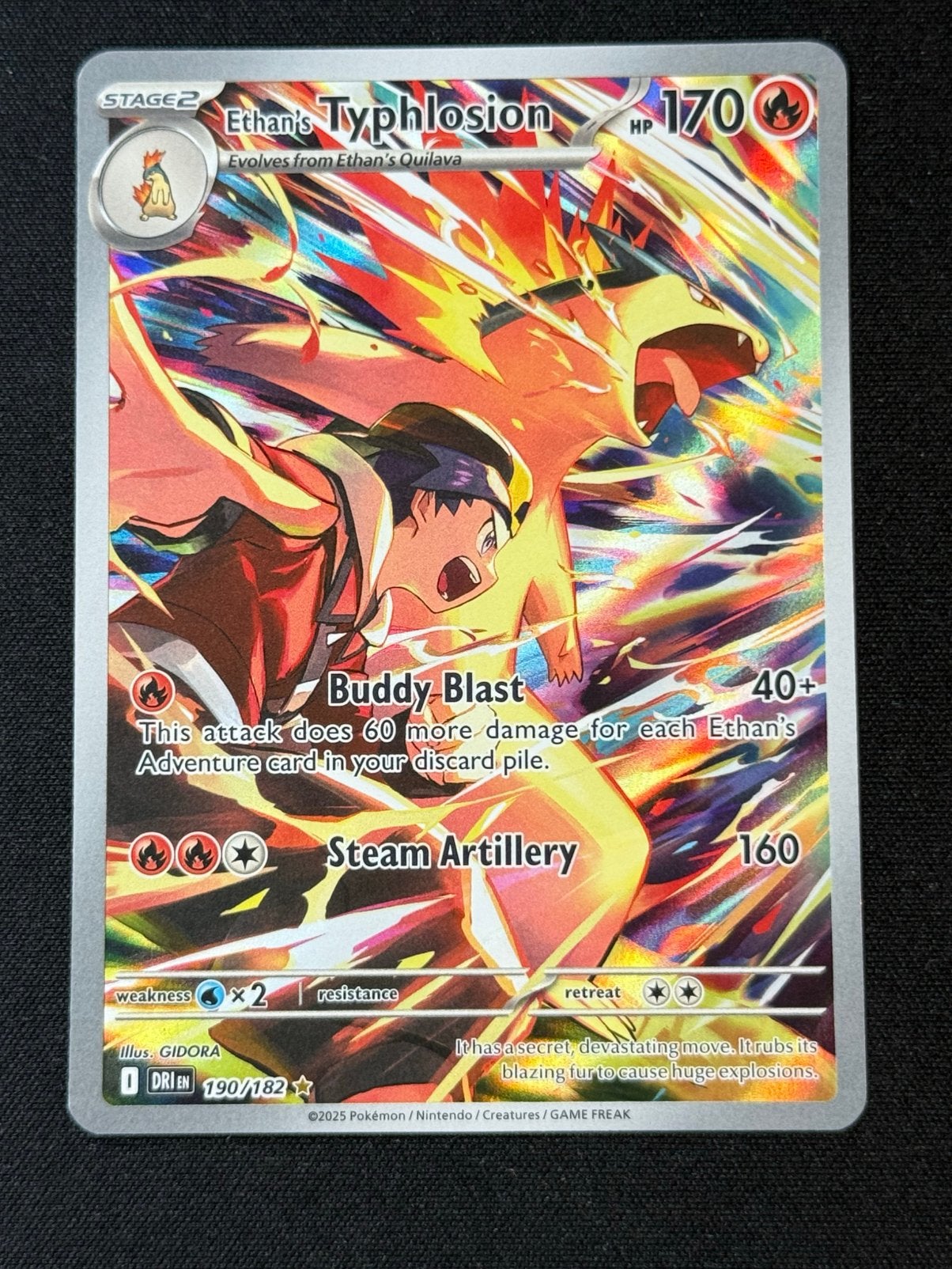 Typhlosion 190, Ophalen of Verzenden, Zo goed als nieuw, Losse kaart