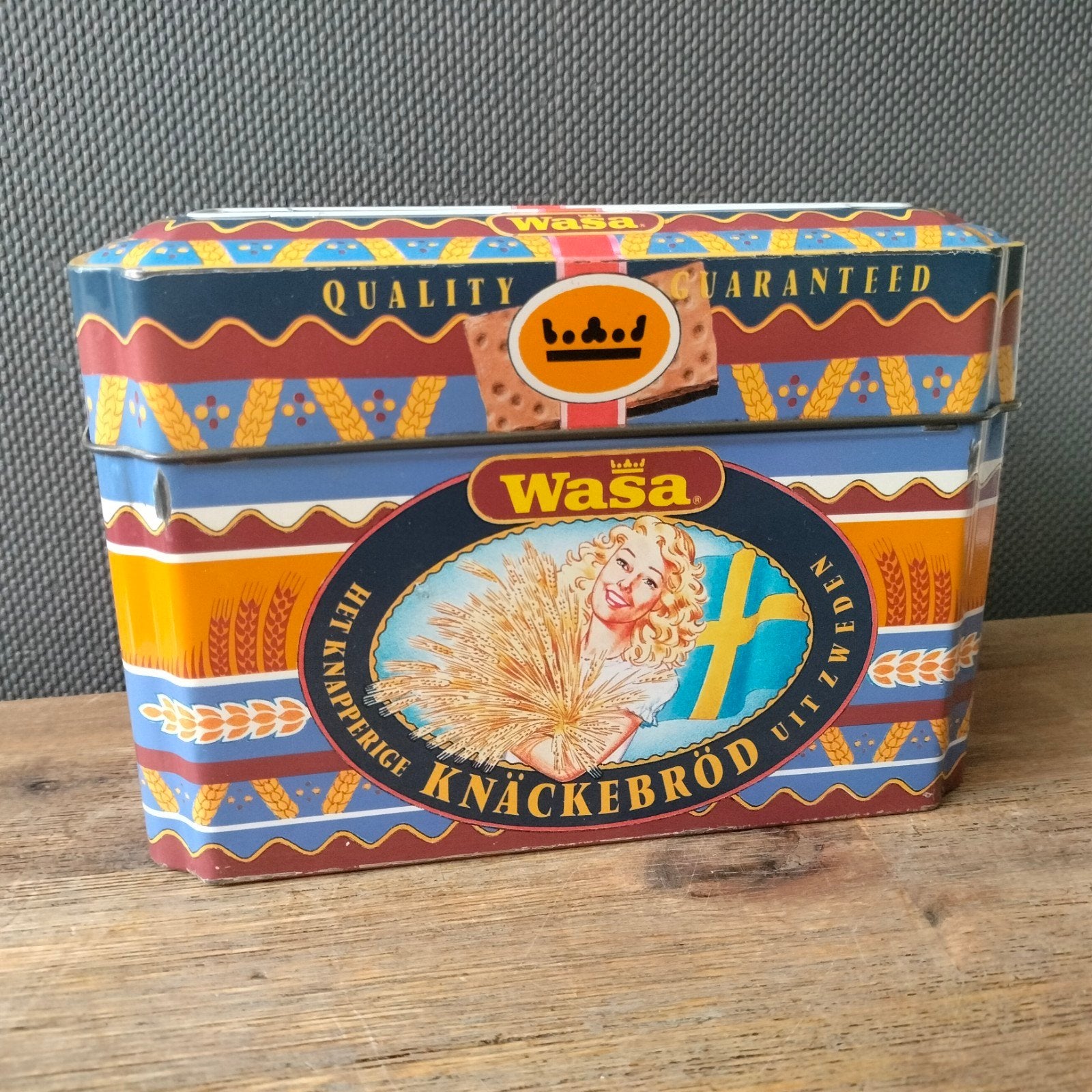 Vintage Wasa Knäckebröd Blik - Decoratief en Praktisch, Verzamelen, Blikken, Ophalen of Verzenden, Gebruikt, Overige, Overige merken