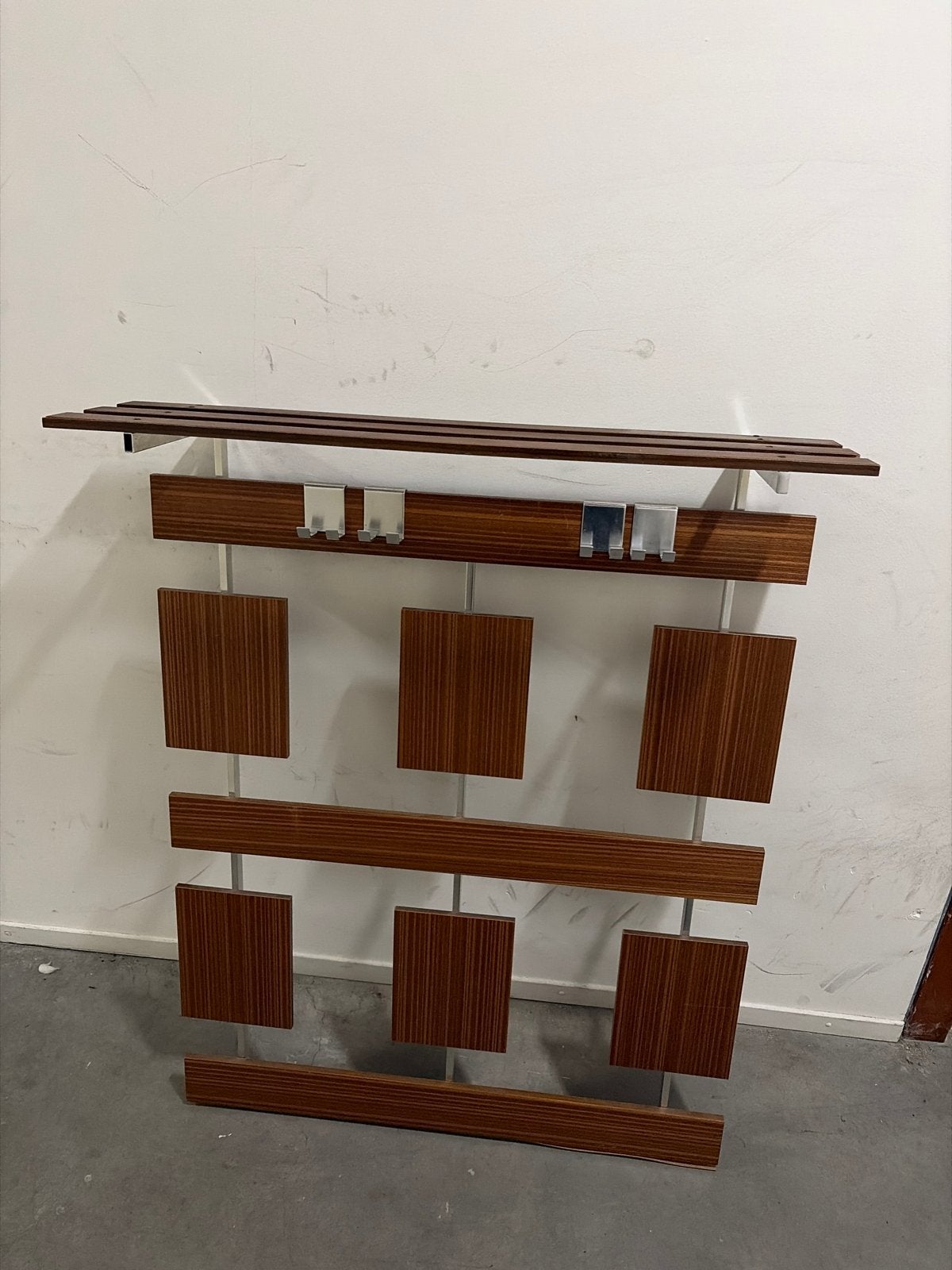 Vintage Kapstok Jaren '60/'70 - Hout en Metaal, Gebruikt, Minder dan 100 cm, Hout, Ophalen