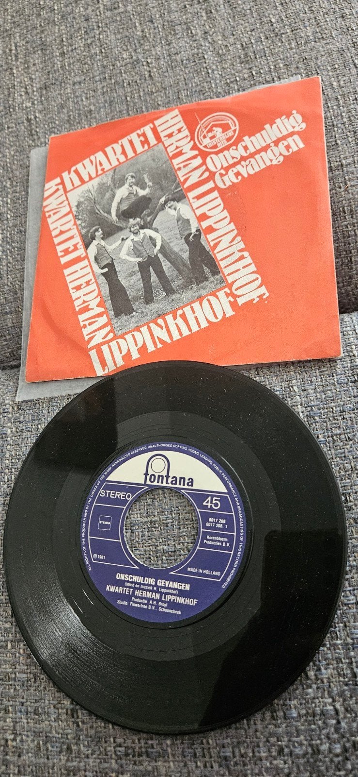 Piraten-Kwartet Herman Lippinkhof-Opnieuw gaan leven, Cd's en Dvd's, 7 inch, Gebruikt, Piraten en Zeemansliederen, Fotohoes