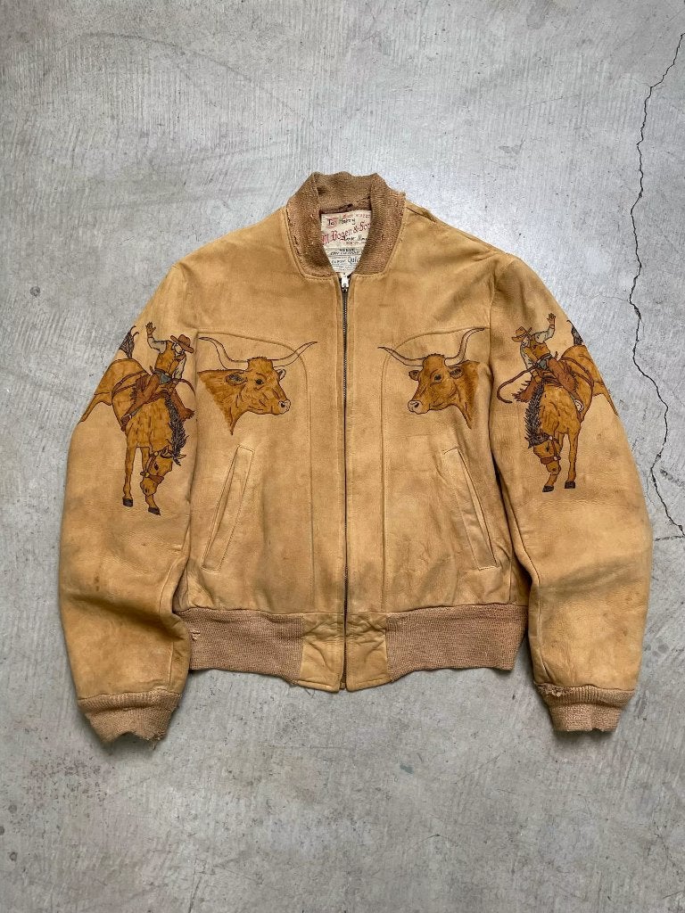 Beige heren western jas / cowboy jack, Verzenden, Nieuw, Overige maten, Beige
