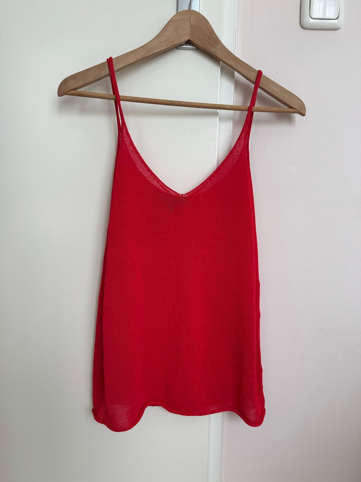Zara rood gebreid vest en top set, Maat 42/44 (L), Ophalen of Verzenden, Zo goed als nieuw, Zonder mouw
