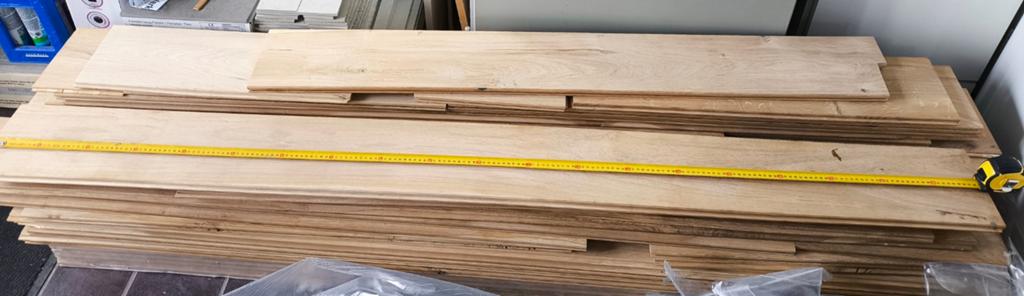 Nieuwe massief eiken vloerplanken (max. 12 m2), Ophalen, Minder dan 25 mm, Eiken, Nieuw