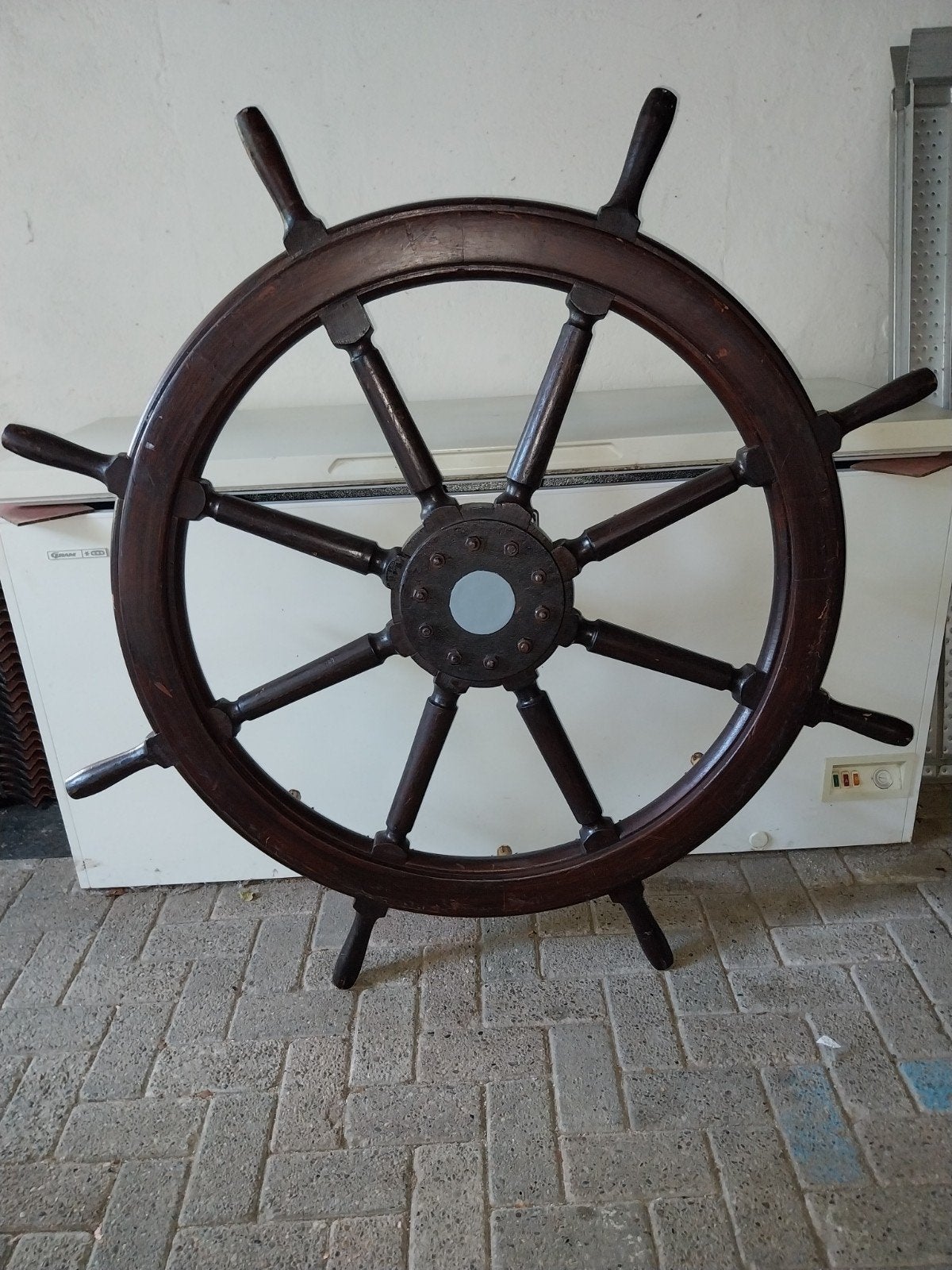 Antiek Houten Scheepsstuurwiel - Nautische Decoratie, Antiek en Kunst, Ophalen
