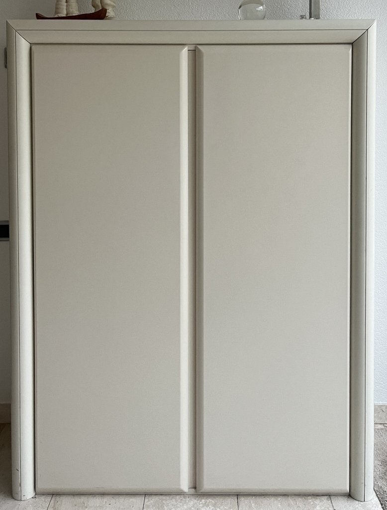 moderne witte wandkast / buffetkast + dressoir RAL 9010, Ophalen, Met plank(en), Gebruikt, 100 tot 150 cm